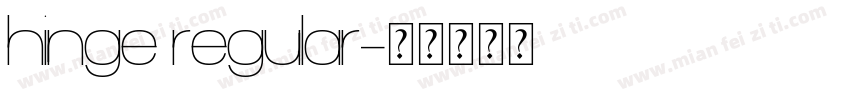 hinge regular字体转换